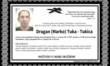 Preminuo je Dragan Tuka – Tukica