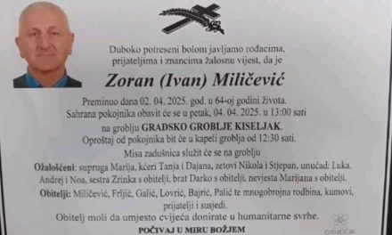 Preminuo je Zoran Miličević