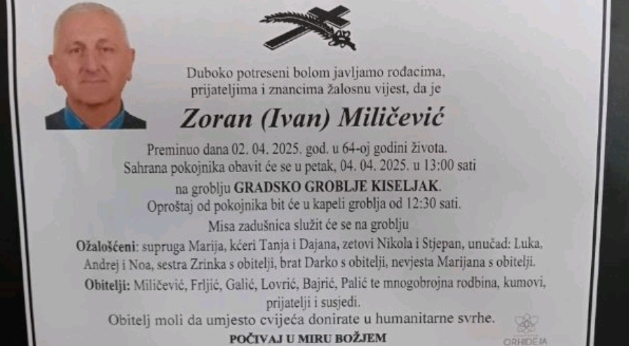 Preminuo je Zoran Miličević