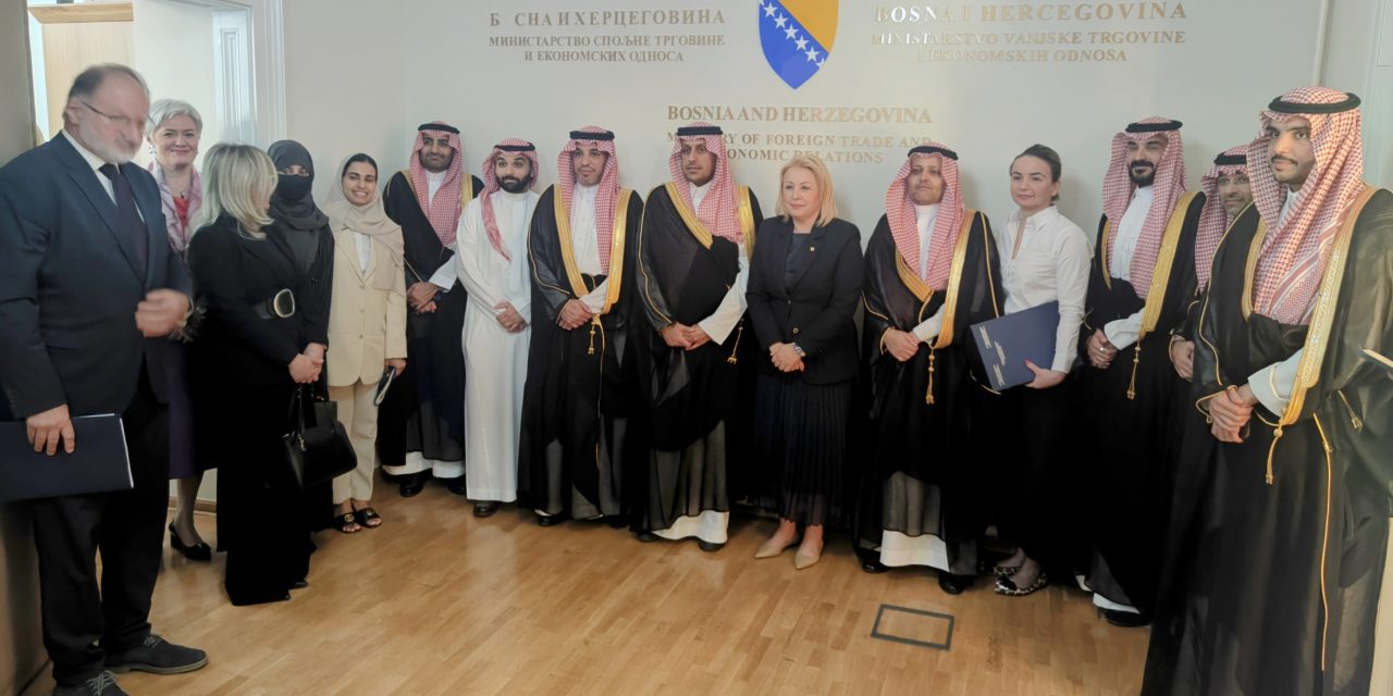 Zamjenica ministra vanjske trgovine i ekonomskih odnosa BiH gđa Ljiljana Lovrić, sa izaslanstvom Kraljevine Saudijske Arabije
