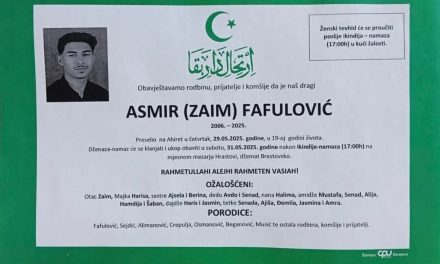 Poznat datum posljednjeg ispraćaja  tragično preminulog Asmira Fafulovića