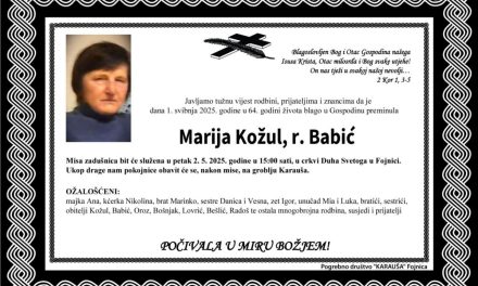 Preminula je Marija Kožul, rođ. Babić