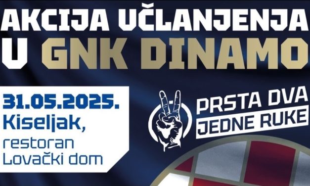 Velika humanitarna tombola uz akciju učlanjenja u GNK Dinamo u Kiseljaku – pokažimo srce za dobru stvar!