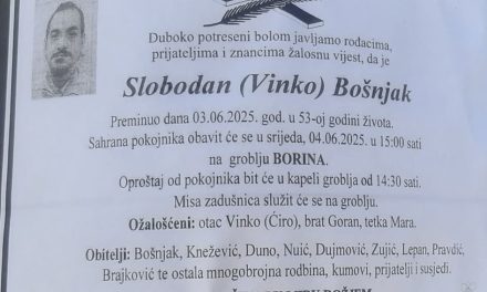 Preminuo je Slobodan Bošnjak