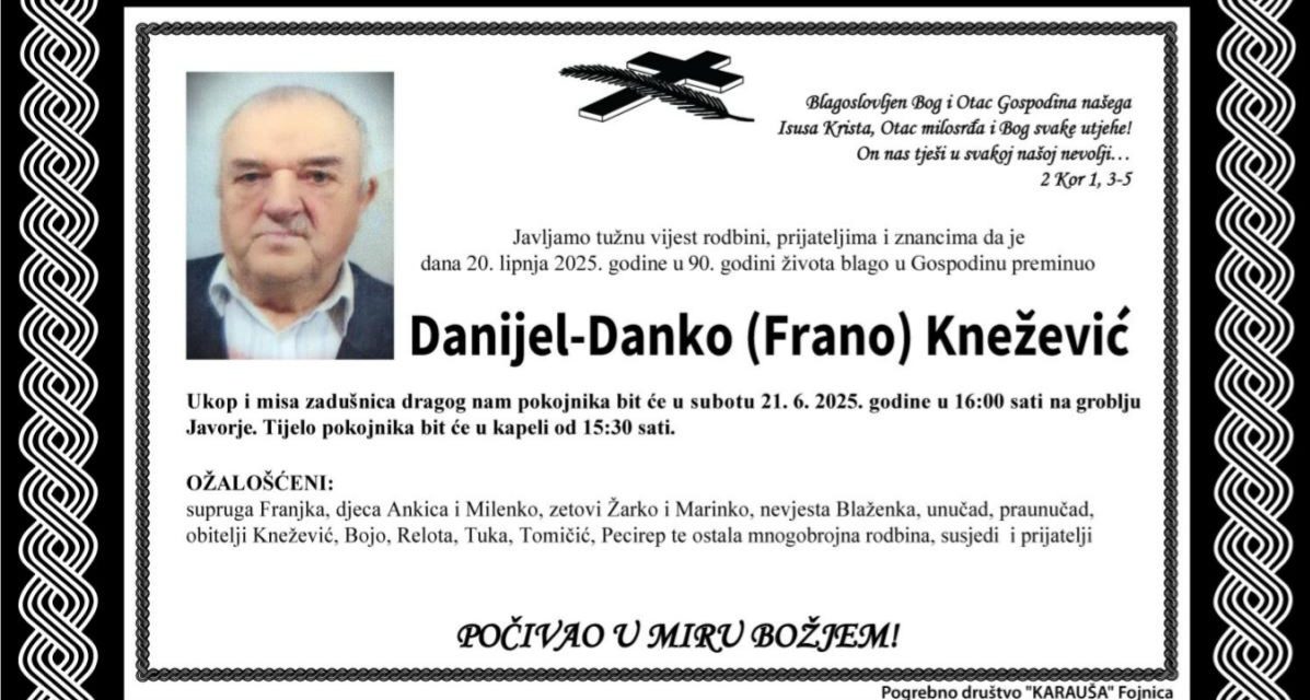Preminuo je Danijel – Danko Knežević
