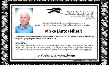 Preminuo je Mirko Miletić