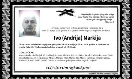 Preminuo je Ivo Markija