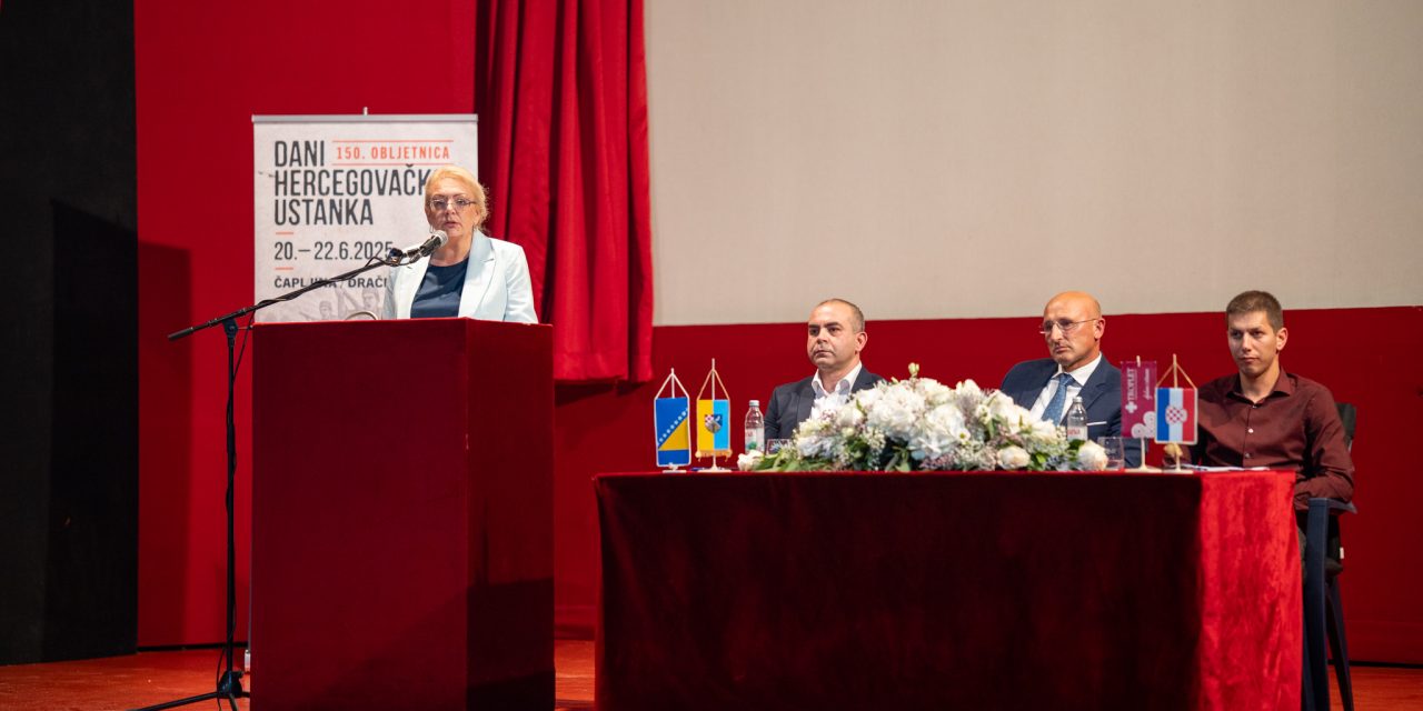 Predsjednica Bradara otvorila Dane hercegovačkog ustanka u Čapljini: “Sloboda ima ime – narod koji ne zaboravlja”