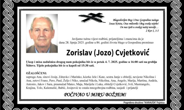 Preminuo je Zorislav Cvjetković