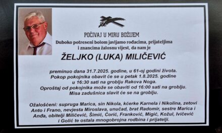Preminuo je Željko Miličević