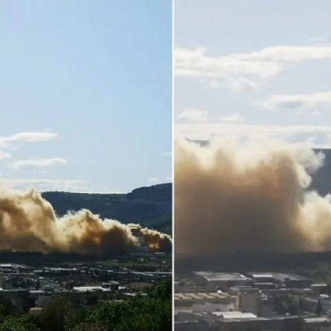 Veliki požar u mostarskom naselju Rodoč