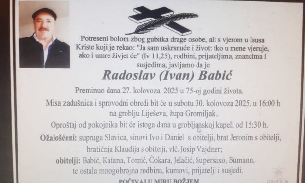 Preminuo je Radoslav Babić