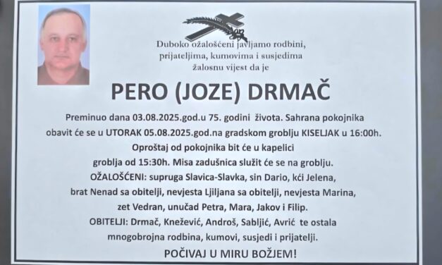 Preminuo je Pero Drmač