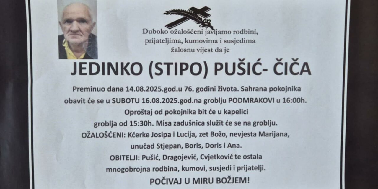 Preminuo je Jedinko Pušić – Čiča