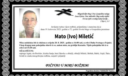 Preminuo je Mato Miletić