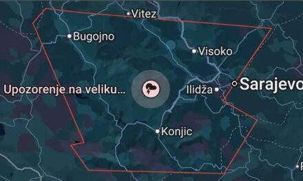 Upozorenje na veliku opasnost od snažne grmljavinske oluje