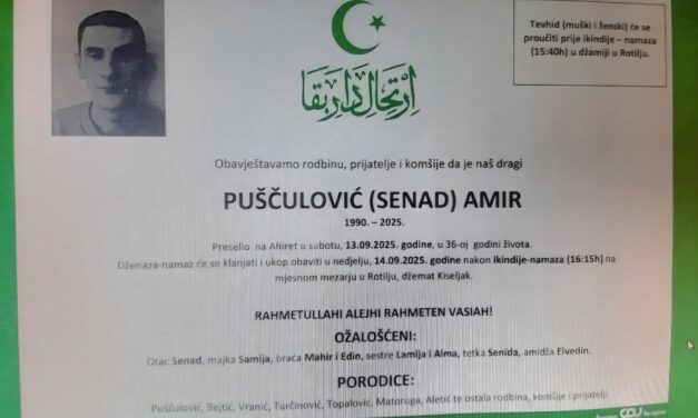 Preminuo je Amir Puščulović