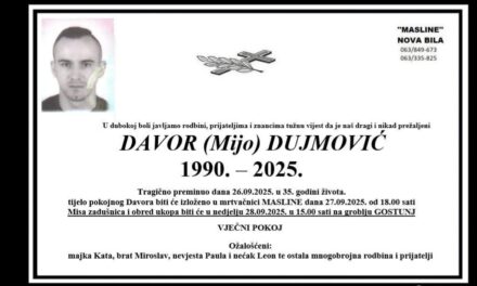 Danas posljednji ispraćaj tragično nastradalom Davoru Dujmoviću
