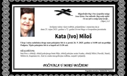 Preminula je Kata Miloš