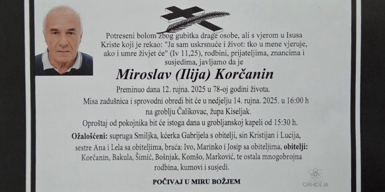 Preminuo je Miroslav  Korčanin