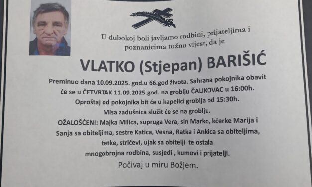 Preminuo je Vlatko Barišić