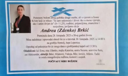 Preminula je Andrea Brkić