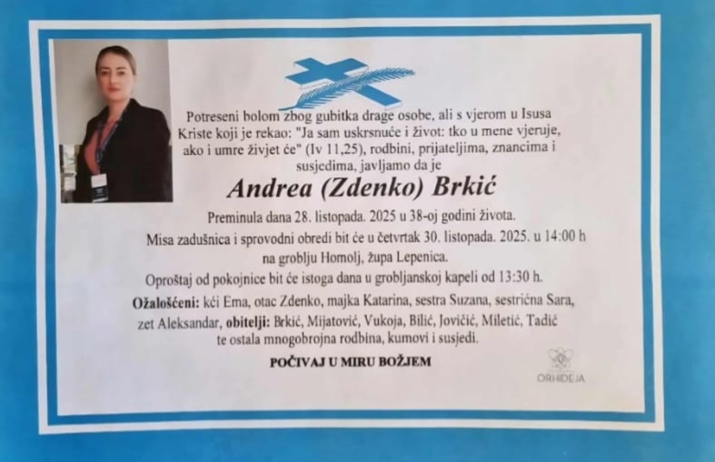 Preminula je Andrea Brkić