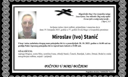Preminuo je Miroslav Stanić
