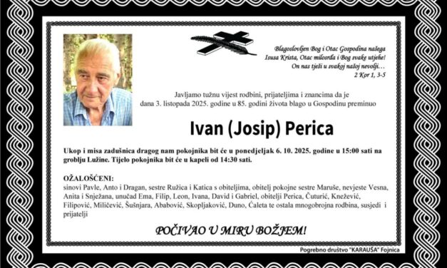 Preminuo je Ivan Perica