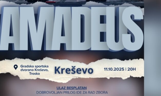 Kreševo: Zbor mladih Amadeus večeras nastupa u vašem gradu