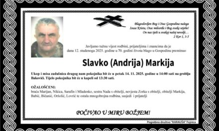 Preminuo je Slavko Markija