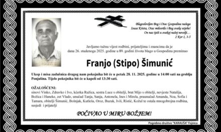 Preminuo je Franjo Šimunić