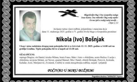 Preminuo je Nikola Bošnjak