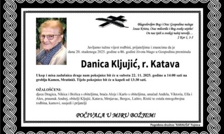 Preminula je Danica Kljujić, rođ. Katava