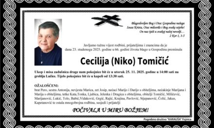 Preminula je Cecilija Tomičić
