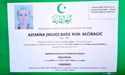 Preminula je Azemina Bašić, rođ. Bečiragić