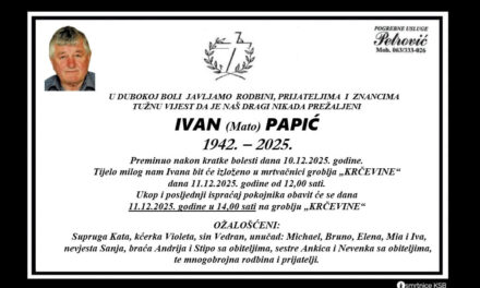 Preminuo je Ivan Papić