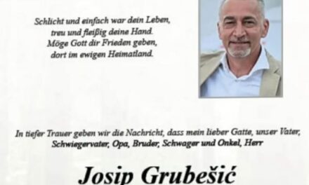 Preminuo je Josip Grubešić