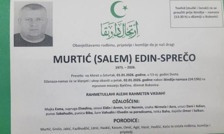 Preminuo je Edin – Sprečo Murtić
