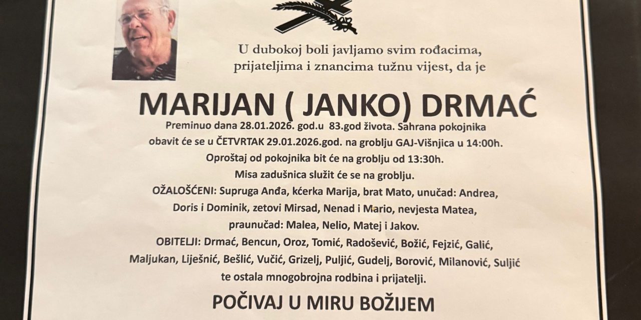 Preminuo je Marijan Drmać