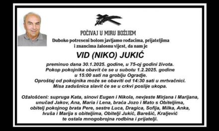 Preminuo je Vid Jukić