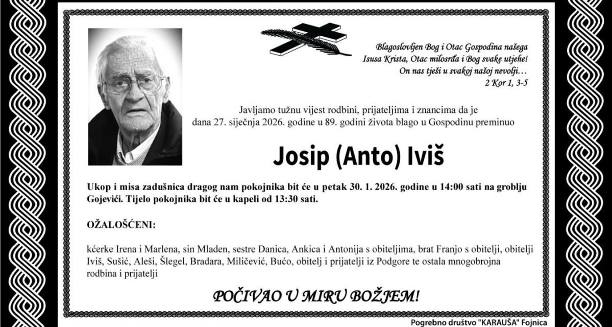 Preminuo je Josip Iviš