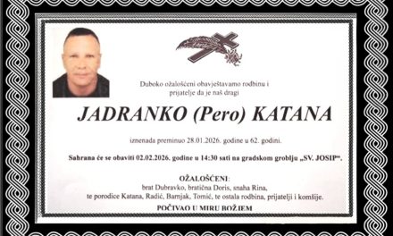 Preminuo je Jadranko Katana