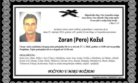 Preminuo je Zoran Kožul