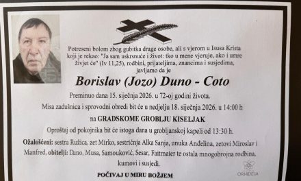 Preminuo je Borislav Duno – Coto