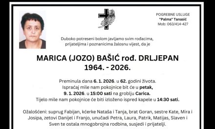 Preminula je Marica Bašić, rođ. Drljepan
