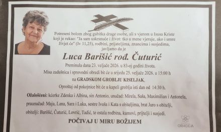 Preminula je Luca Barišić, rođ. Čuturić
