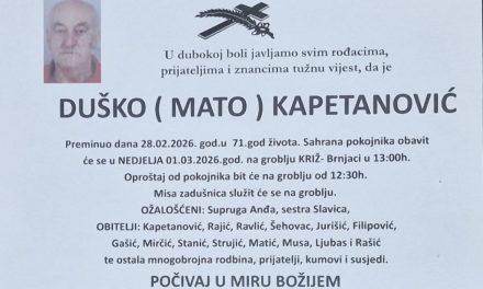 Preminuo je Duško Kapetanović