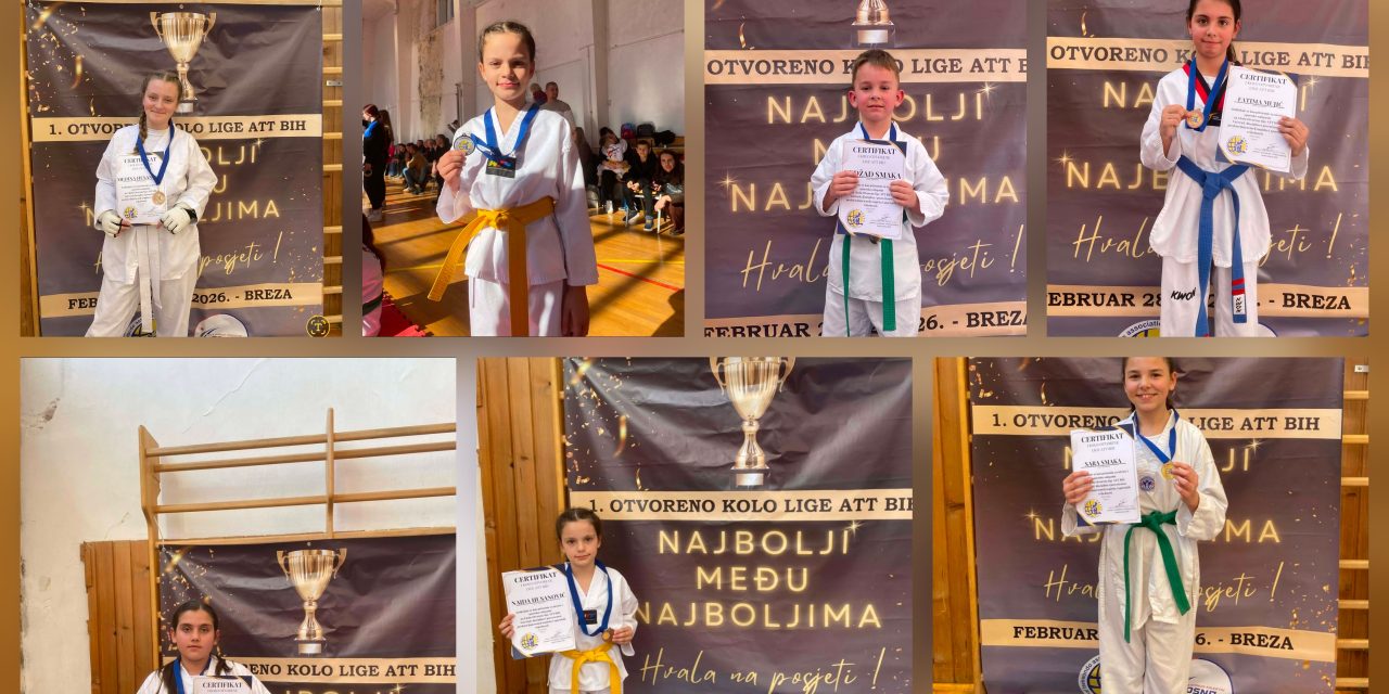 Sjajan početak sezone: Taekwondo kolektiv Bosna-Rudar Kiseljak uspješan na prvom kolu ATT lige