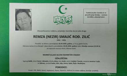 Preminula je Remza Smajić, rođ. Zilić